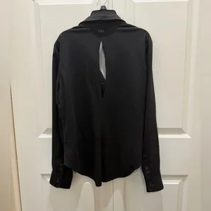 Harley-Davidson Black Cut Out Button Down Blouse Top Medium thumbnail 3