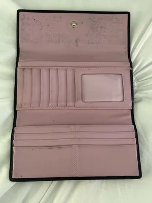 Y2K Coach Chelsea Black Leather Trifold Wallet thumbnail 5
