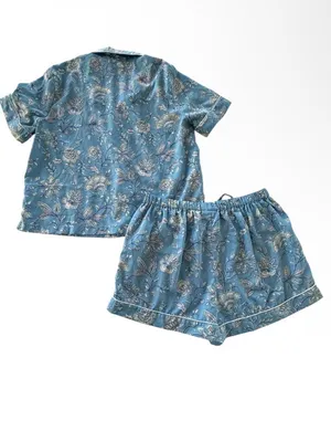Rachel Zoe Light Blue Floral Short Pajama Set thumbnail 8