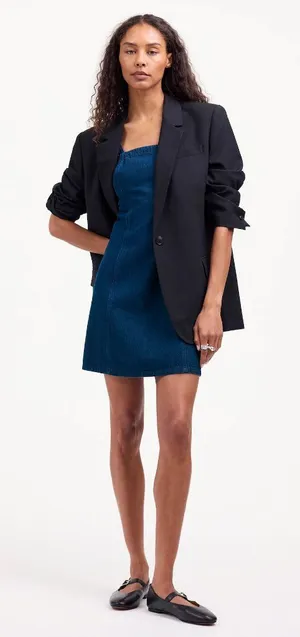 NWT Madewell Denim Strapless Mini Dress – Maytown Wash – 4 thumbnail 1