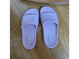 Steve Madden Womens Soulful Pink Woven Pool Slides Slip On Sandals Sz 7 thumbnail 2