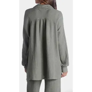 Scandal‎ Italy Adeline Long Sleeves Top size large olive thumbnail 3