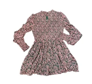 Lulus Floral Forever Green and Pink Floral Print Smoked Skater Dress Large NWOT thumbnail 3