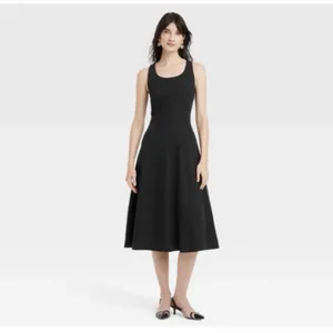 A New Day Women’s Black Corset Midi A-Line Dress Size 12 NWT thumbnail 3