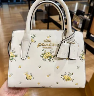 NWT COACH Andrea Carryall Bag With Floral Print CAL46 thumbnail 1