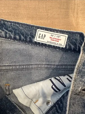 Gap 90s Straight Jeans In Medium Indigo Size 30 / 10 Regular thumbnail 4