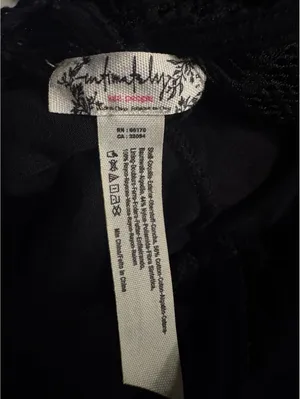 Anthropologie Black Lace Midi Dress with Spaghetti Straps thumbnail 6