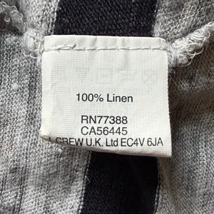 Madewell Women Medium Grey Black Striped Long‎ Sleeve Crew Neck T-Shirt Knit Top thumbnail 4