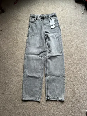Zara NWT Grey Jeans thumbnail 4