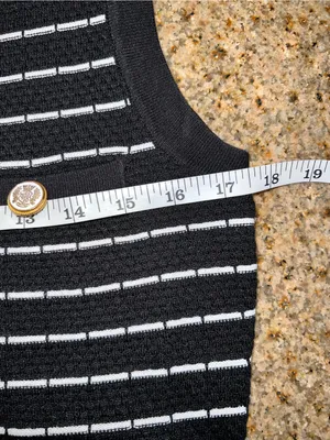 Commense Striped Metal Button Long Sweater Dress Medium Sold Out online thumbnail 9