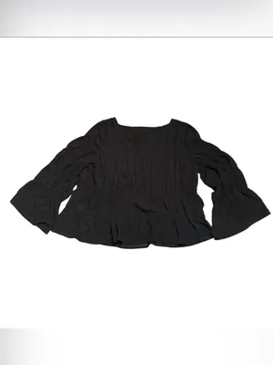 Madewell Squareneck Tiered Top flowy black NY630 Size M NWT thumbnail 6
