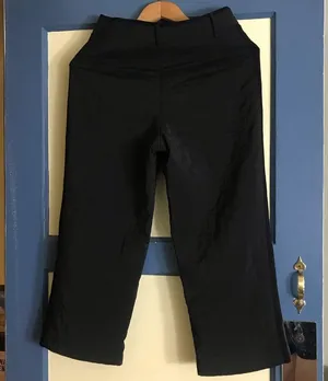 28 high rise Silk quilted capris pants thumbnail 5