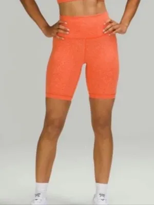 {2} Lululemon Wunder Train Crunch Warm Coral Orange Shorts thumbnail 1