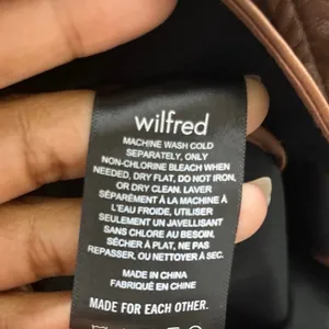 NWT Wilfred Aritzia Cognac The Ganna™ Shirt Jacket Vegan Leather Sz XS thumbnail 7
