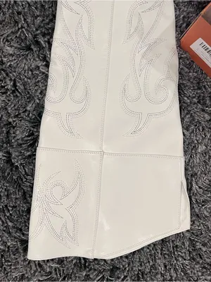 🌸New Iuv White Knee High Cowboy Boots Size 8🌸 thumbnail 5