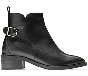 Cole Haan NIB‎ Kimberly Boots Women's Size 5.5 B Black Leather Waterproof Bootie thumbnail 1
