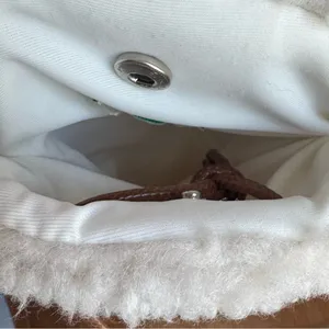 Aerie Sherpa Fleece Crossbody Bag –‎ Cream Shearling Style O/S Boho preppy thumbnail 3