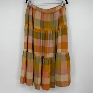 Petal & Pup 2 Piece Set Top US 8 Skirt US 10 Plaid Tiered Midi Cottagecore thumbnail 4