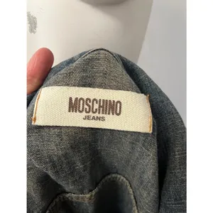 Vtg Moschino Womens Denim Jacket 12 Grunge Steampunk Alternative Western Luxury thumbnail 3