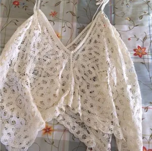 NWOT Free People Lattice Lace Top thumbnail 1
