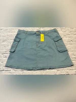 Daisy‎ Light Blue Denim Skirt with Yellow Brand Tag thumbnail 9