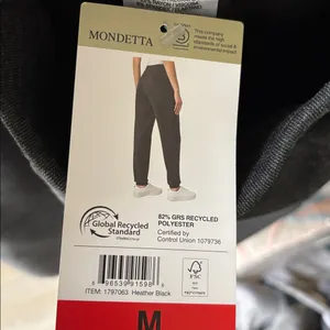 Mondetta weathered Fleece Grey Joggers‎ Women’s Size Medium thumbnail 4
