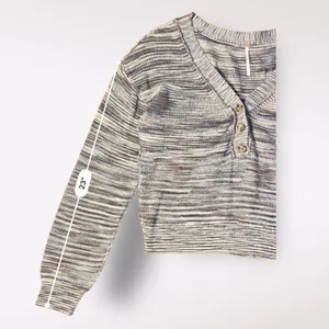 Free People NWOT‎ Mercury Henley Sweater Top Size XS Boho Casual Neutral thumbnail 6