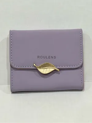 Roulens Lavender Purple RFID Blocking PU Leather Leaf Pendant Card Holder Wallet thumbnail 10