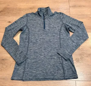 Orvis Womens Pullover 1/4 Zip Athletic Long Sleeve Top Blue Small S‎ thumbnail 1