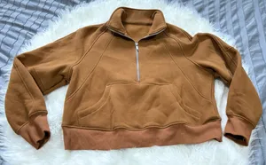 Brown Quarter Zip Sweater Size XS thumbnail 1