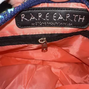 Vintage Rare Earth Stone Mountain Handbag Purse/ XBody/flower Blue Silver/NEW thumbnail 7