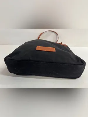 Dooney & Bourke Black and Tan Canvas & Leather Tote thumbnail 7