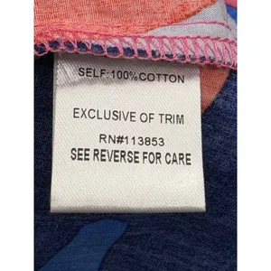 Sugarlips Abstract Floral Blouse Women XL Multicolor Flutter Sleeve Crochet Trim thumbnail 8