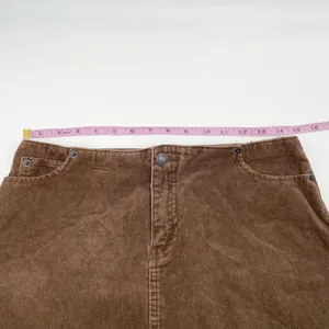 Vintage Y2K American Eagle Brown Corduroy Mini Skirt Size 4 Cotton Dark Academia thumbnail 6