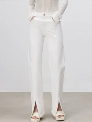 Zara white front split jeans sz 4 thumbnail 2