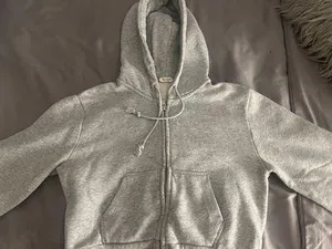 John Galt Gray Full Zip Cropped Jacket thumbnail 1