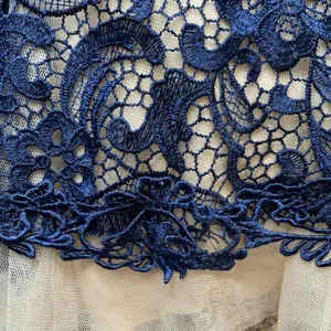 Camille La Vie HOCO Homecoming Dress Navy Lace Strapless Fit Flare Romantic thumbnail 6