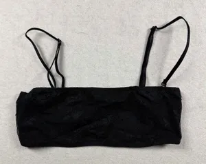 SKIMS Black Lace Bandeau Bralette Adjustable Straps Size Small thumbnail 1