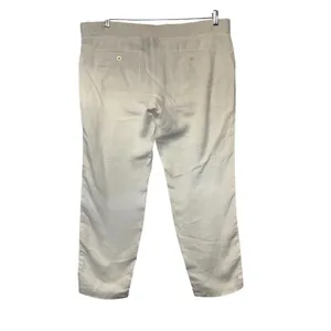 Athleta Womens White‎ 100% Linen Drawstring Crop Pants Large 54023 thumbnail 5