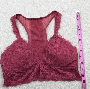 Aerie Red Lace T-Back Padded Bralette thumbnail 4