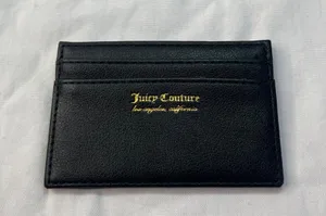 Juicy Couture Black Faux Leather Card Holder Wallet thumbnail 2