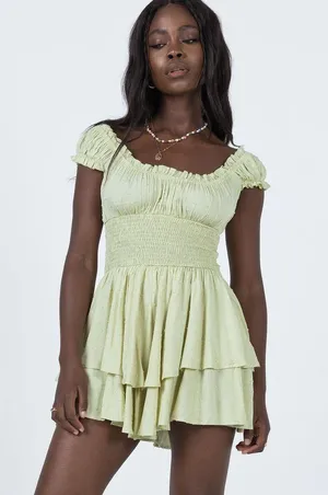 Princess Polly Light Green Romper thumbnail 1