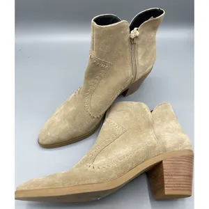 Rebecca Minkoff Womens Tan Suede‎ Ankle Boots 9.5 Bootie Heel Career Casual thumbnail 7
