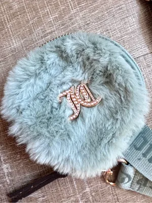Juicy Couture Fuzzy Mint Green Mini Crossbody Bag Coin Purse Y2K McBling Bratz thumbnail 4
