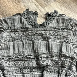 POL Elegant Dark Gray Fully Lined Lace &‎ Crochet Dress size smal thumbnail 14
