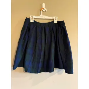 Hot‎ Topic Black Watch Plaid Pleated Mini Skirt Green Blue Gothic Schoolgirl LG thumbnail 2