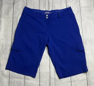 Nike Golf Tour Performance Dri-FIT Blue Cargo Shorts Women Size 8‎ Athletic thumbnail 1