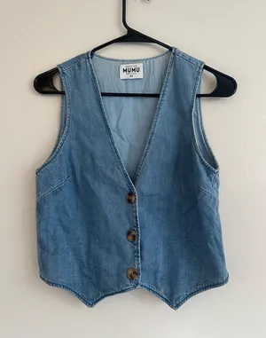 Show Me Your Mumu Saltwater Blue Denim Vest thumbnail 2