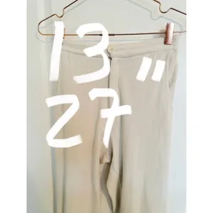 Djerf Avenue Terry Pants Women S Cream Organic Cotton Relaxed Loungewear‎ thumbnail 5
