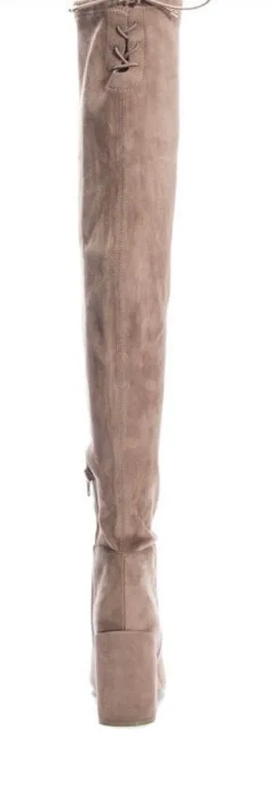 Taupe Thigh Highs Boots thumbnail 3
